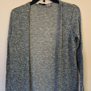 Solid open front cardigan